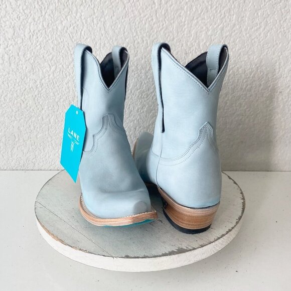 Lane EMMA JANE Womens Cowboy Bootie 6.5 Western Blue Cowgirl Short Ankle Boots - Picture 1 of 11